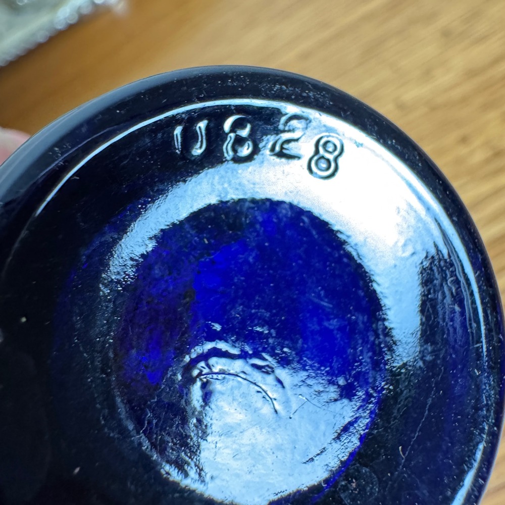 Victorian Era Antique Silver Plated Cobalt Blue Condiment Serving Caddy - Picture 8 of 16